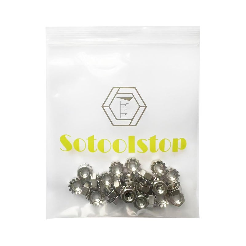 sotoolstop Store 1/4-20 Keps Lock Nut Stainless Steel, K-Lock Keps Nuts 304 Stainless Steel 18-8 Lock Nuts, Pack of 50 - Image 4